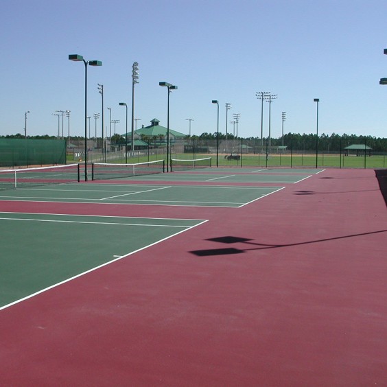 Frank Brown Park Panama City FL Post Tension Concrete Tennis Court Complex